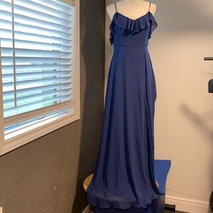 Soieblu navy blue maxi dress. Size L. Bridesmaid